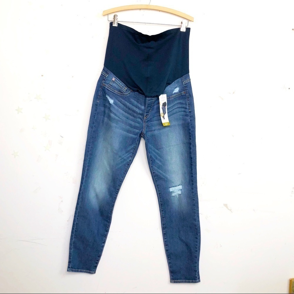 LEVI Strauss signature XL maternity skinny distressed jeans